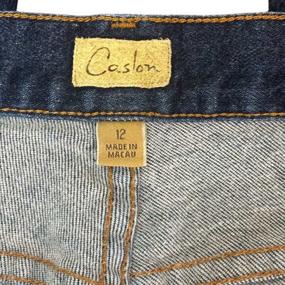 Caslon Mid-Rise Straight Leg Jeans Women’s Size 12 Dark Wash Comfort Office Work - Picture 6 of 12